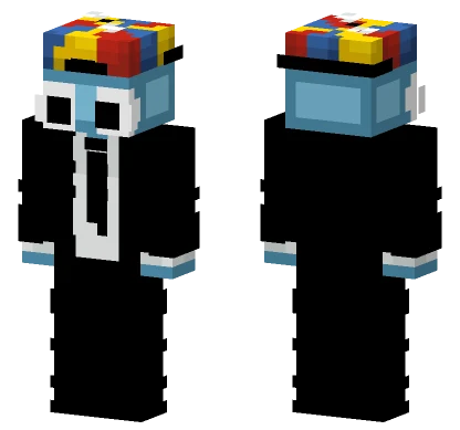Blue Jester Outfit Minecraft skin