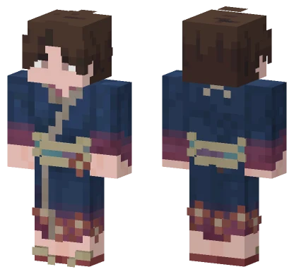 Blue Kimono Girl Minecraft skin