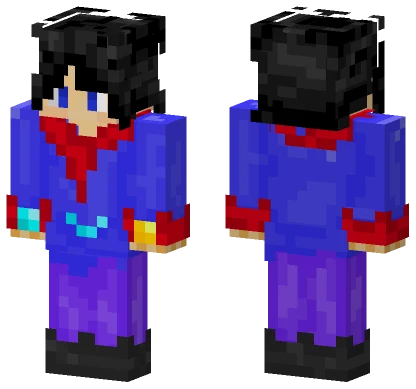 Blue Kimono Girl Minecraft skin