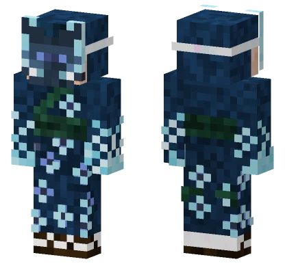 Blue Kimono Witch Minecraft skin