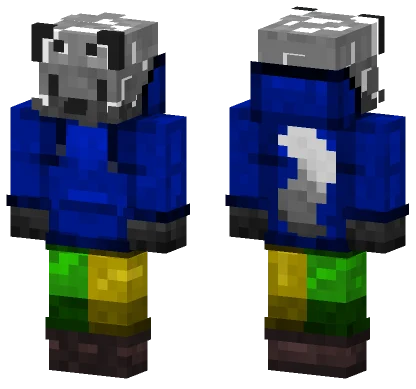 Gray Fox Hoodie Minecraft skin