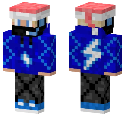 Blue Lightning Boy Minecraft skin