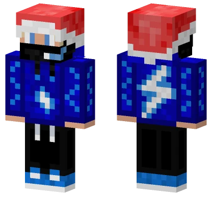 Blue Lightning Boy Minecraft skin