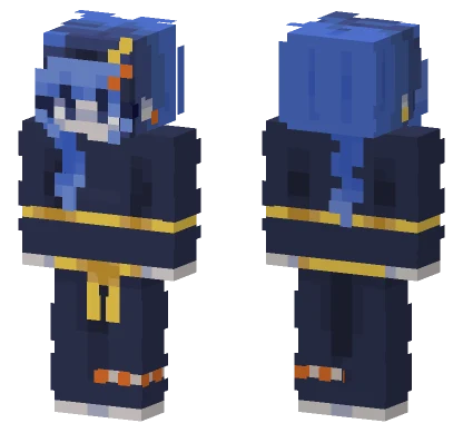 Blue Lightning Outfit Minecraft skin