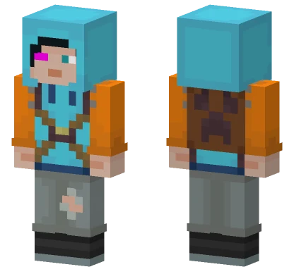 Blue Mage Outfit Minecraft skin