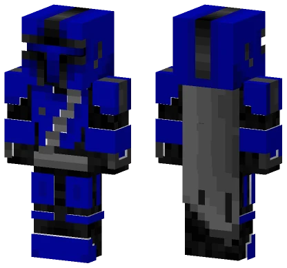 Blue Mandalorian Minecraft skin