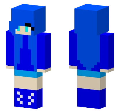 Blue Molly Minecraft skin