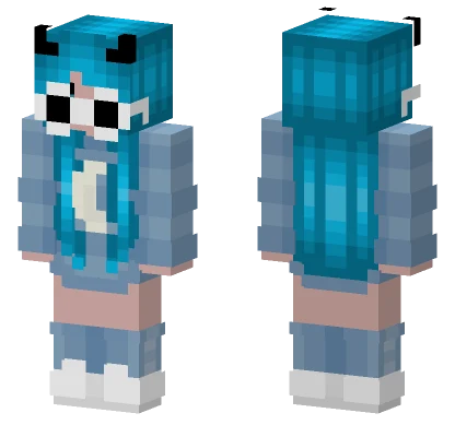 Blue Moon Hair Minecraft skin