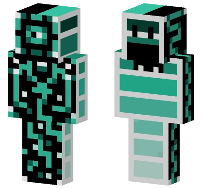 Blue Neon Minecraft skin