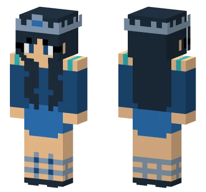 Blue Outfit With Hat Minecraft skin