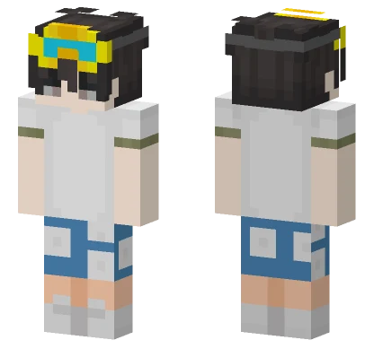 Blue Overalls Girl Minecraft skin