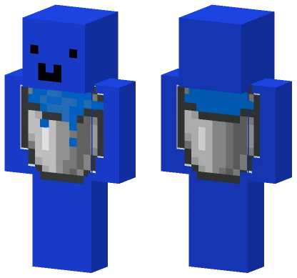 Blue Paint Bucket Minecraft skin
