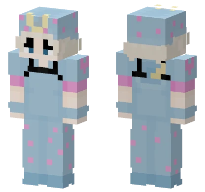 Blue Pajamas Girl Minecraft skin