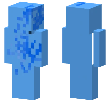 Blue Pixelated Figure Minecraft skin