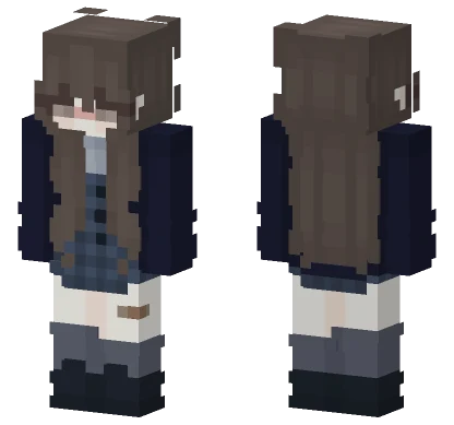 Blue Plaid Minecraft skin