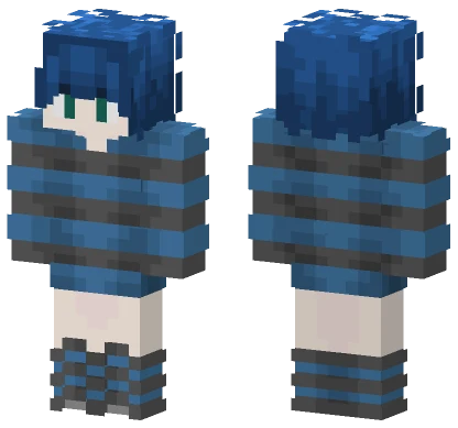 Blue Plaid Girl Minecraft skin