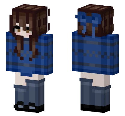 Blue Plaid Schoolgirl Minecraft skin