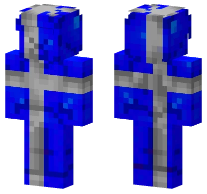 Blue Present Steve Minecraft skin
