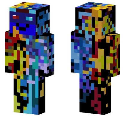 Blue Red Color Mix Minecraft skin