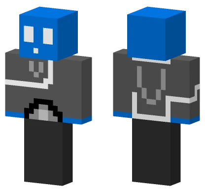Blue Robot Minecraft skin
