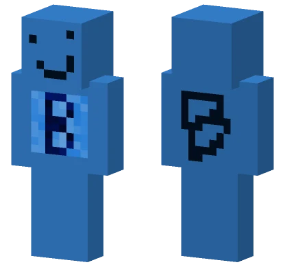 Blue Robot Buddy Minecraft skin