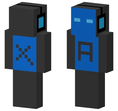 Blue Robot Companion Minecraft skin