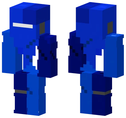 Blue Robot Warrior Minecraft skin