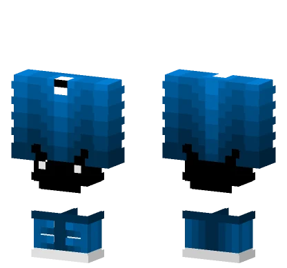 Blue Scale Sweater Black Shorts Minecraft skin