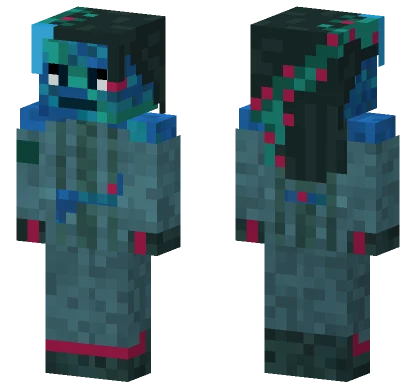 Blue Sea Creature Minecraft skin