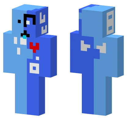 Blue Shark Outfit Minecraft skin