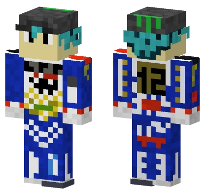 Blue Shark Suit Minecraft skin
