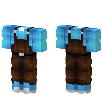 Blue Shirt Leather Overalls Minecraft skin