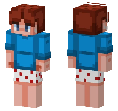 Blue Shirt With Red Dots Minecraft skin