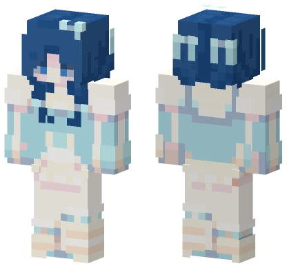 Blue Skirt Outfit Minecraft skin