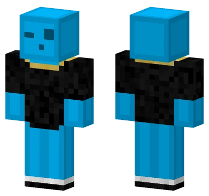 Blue Slime Black Outfit Minecraft skin
