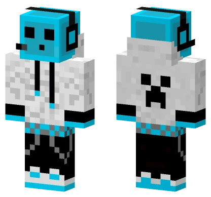 Blue Slime Hoodie Minecraft skin