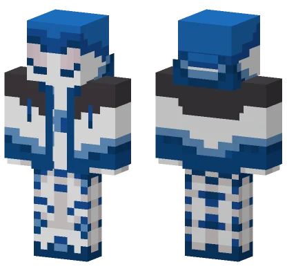 Blue Snowflake Boy Minecraft skin