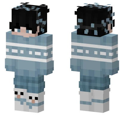 Blue Snowman Boy Minecraft skin