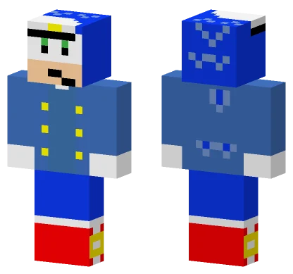 Blue Soldier Uniform Minecraft skin