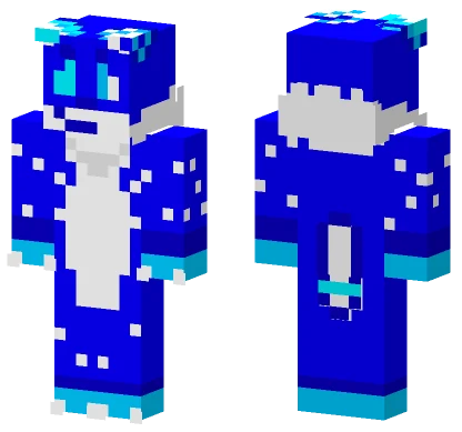 Blue Stim Wolf Minecraft skin