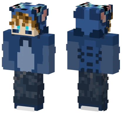 Blue Stitch Creature Minecraft skin