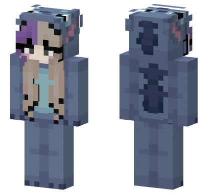 Blue Stitch Outfit Minecraft skin
