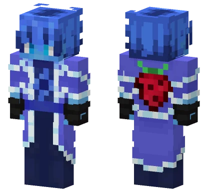 Blue Strawberry Boy Minecraft skin