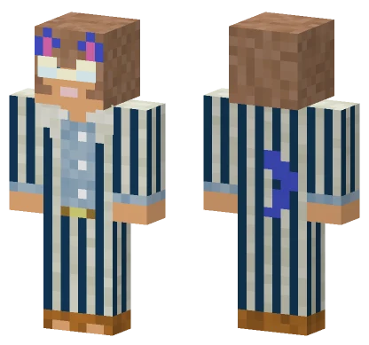 Blue Striped Pajamas Minecraft skin