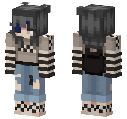 Blue Striped Sweater Boy Minecraft skin