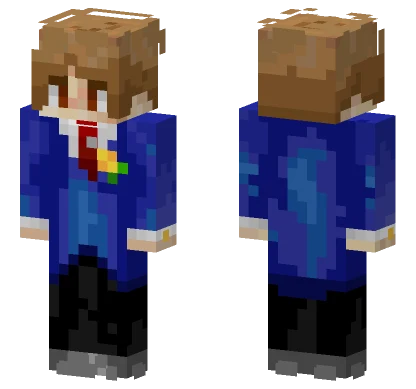 Blue Suit With Tie Minecraft skin