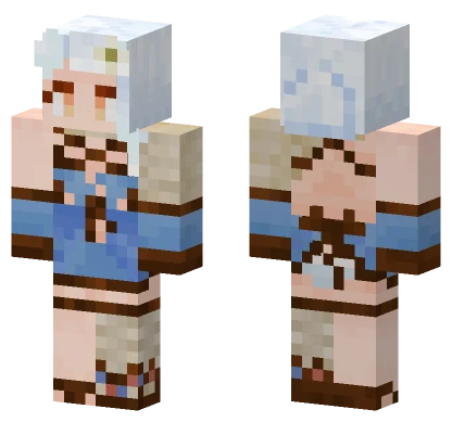 Blue Summer Dress Girl Minecraft skin