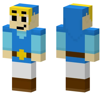 Blue Toon Link Minecraft skin