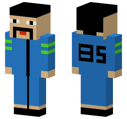 Blue Tracksuit Guy Minecraft skin