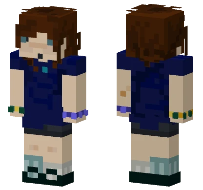 Blue Vest Casual Minecraft skin